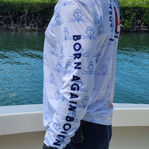 B.A.B American Fade Hooded Long Sleeve Fishing Shirt