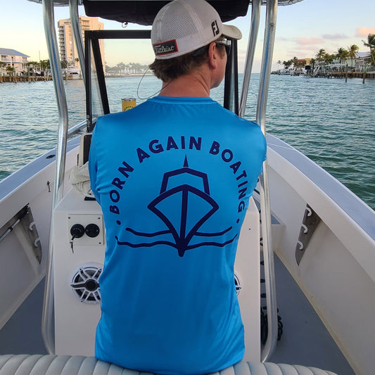 B.A.B Blue Long Sleeve Fishing Shirt