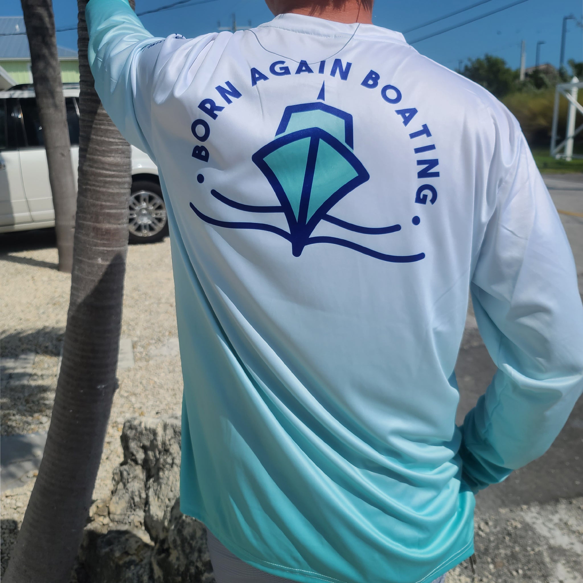 B.A.B Seafoam Fade Long Sleeve Fishing Shirt XXXL