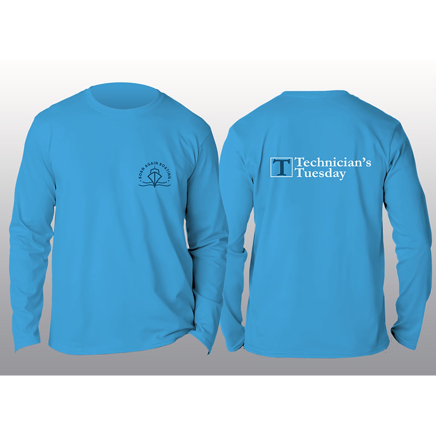 Technician's Tuesday Blue Long Sleeve Fishing Shirt